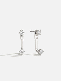 Boucles d'oreilles créoles torsadées Boucle Dualité, coloris argenté – Soreli Paris