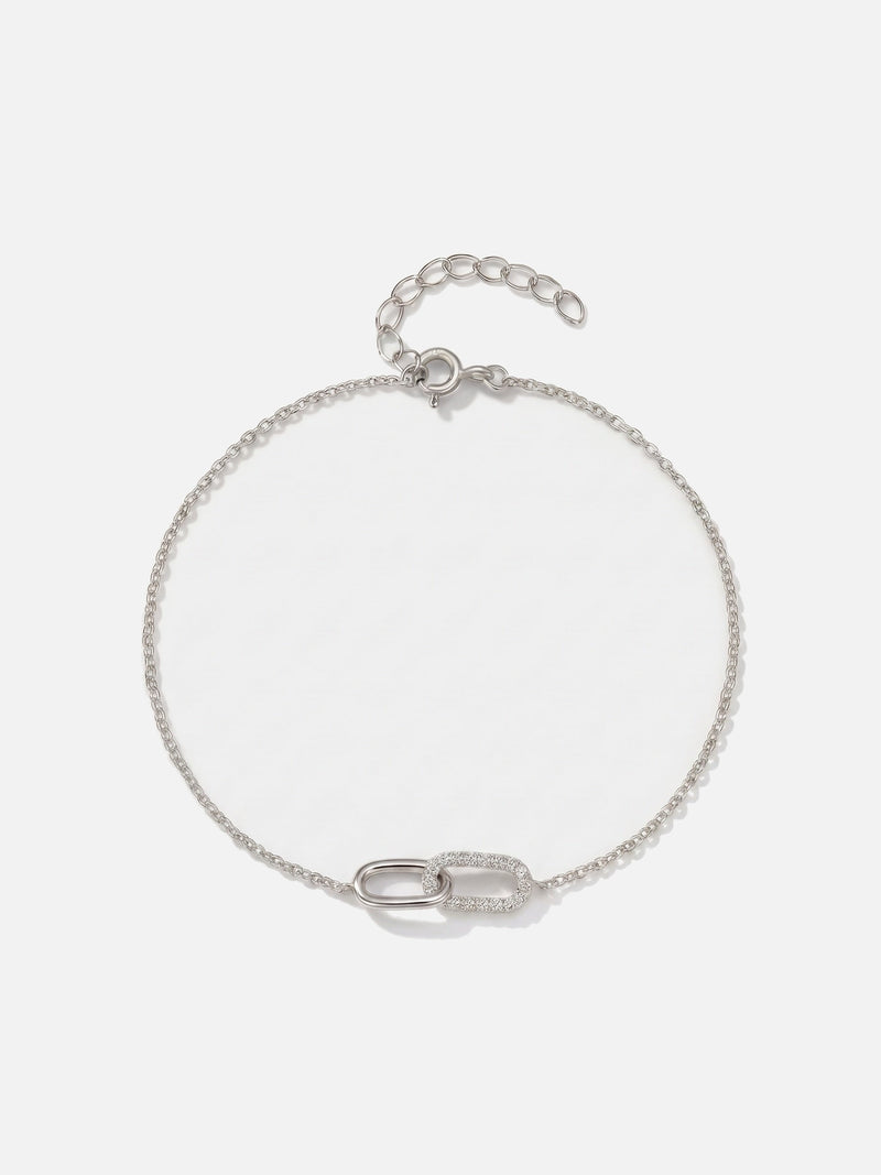 Bracelet Audacieuse maillons zirconium, coloris argenté – Soreli Paris